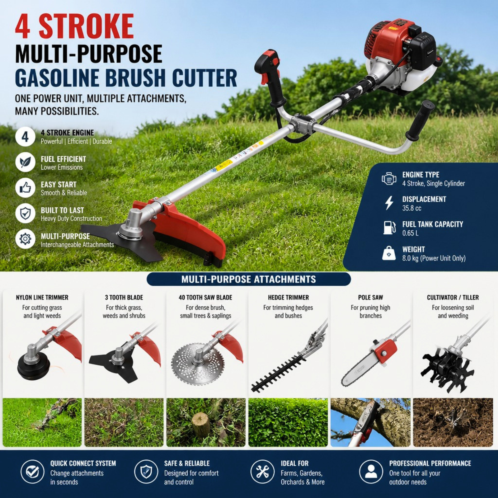 4 stroke multi purpose gasoline brush cutter 4 stroke multi purpose gasoline brush cutter
