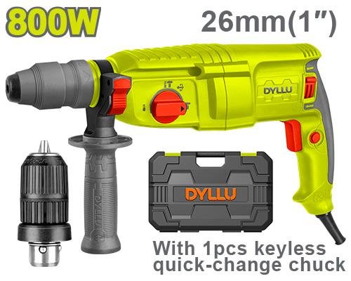 dyllu 800w rotary hammer 26mm(1") 220 240v dtrh1d26 2 DYLLU 800w Rotary Hammer 26mm(1") 220-240V - DTRH1D26-2