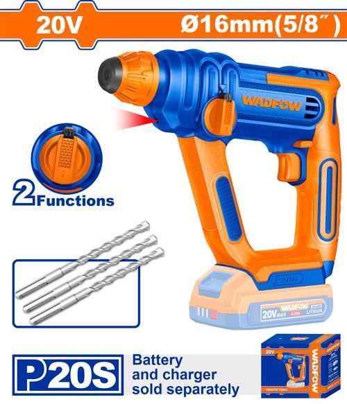 wadfow 20v cordless rotary hammer 016mm(5/8") wlm1516 WADFOW 20V Cordless Rotary Hammer 016mm(5/8") - WLM1516