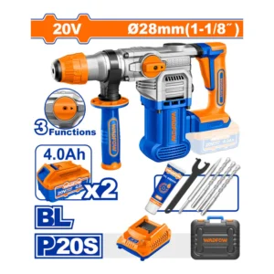 WADFOW 20V Cordless Rotary Hammer 028mm(1-1/8") - WLM1B283