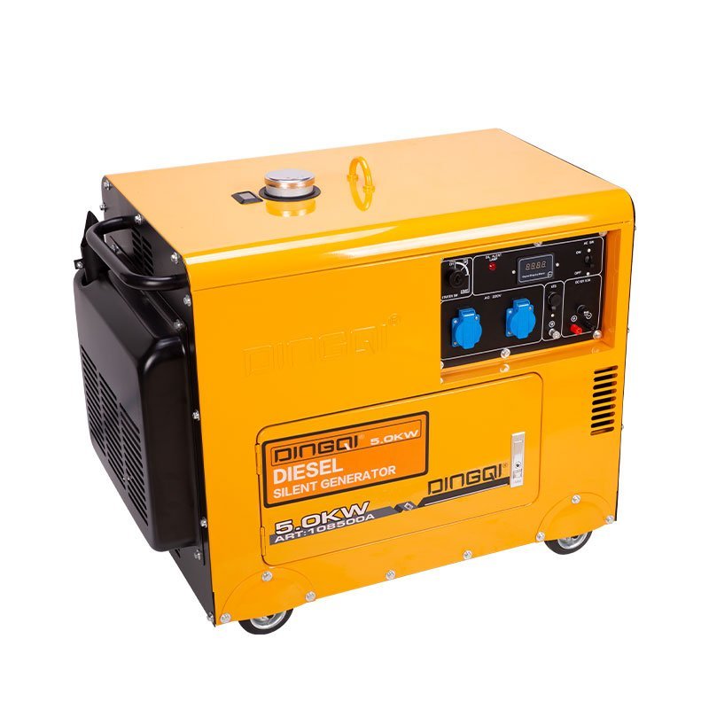 2026061002243046jpg pricemagicghcom Portable yellow diesel generator with control panel and wheels for mobility