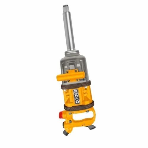2026/06/1002853120.jpg - pricemagicgh.com Cordless rotary hammer drill in yellow and gray with a long metal drill bit in use.