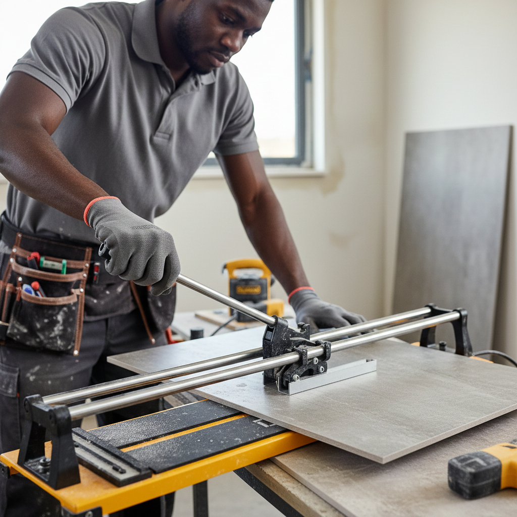 2026/06/1002853683.png - pricemagicgh.com Man in a gray polo and gloves guides a router along a sheet at a router table in a workshop.