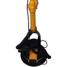 2026/06/1002860487.jpg - pricemagicgh.com Handheld metal detector with a circular search coil at the end of an orange shaft and a cord wrapped around it