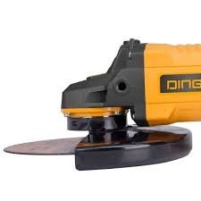 2026/06/1002894558.jpg - pricemagicgh.com Cordless angle grinder with orange body and black guard, shown with a circular grinding disc.