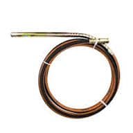 dingqi 10070201 3 - pricemagicgh.com Coiled brown electrical cable with metal connectors at both ends.
