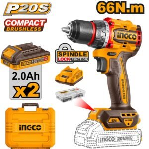 Ingco Compact Brushless Cordless Drill 20v CDLI20668