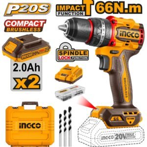 Ingco Compact Brushless Cordless Impact Drill 20v CIDLI20668