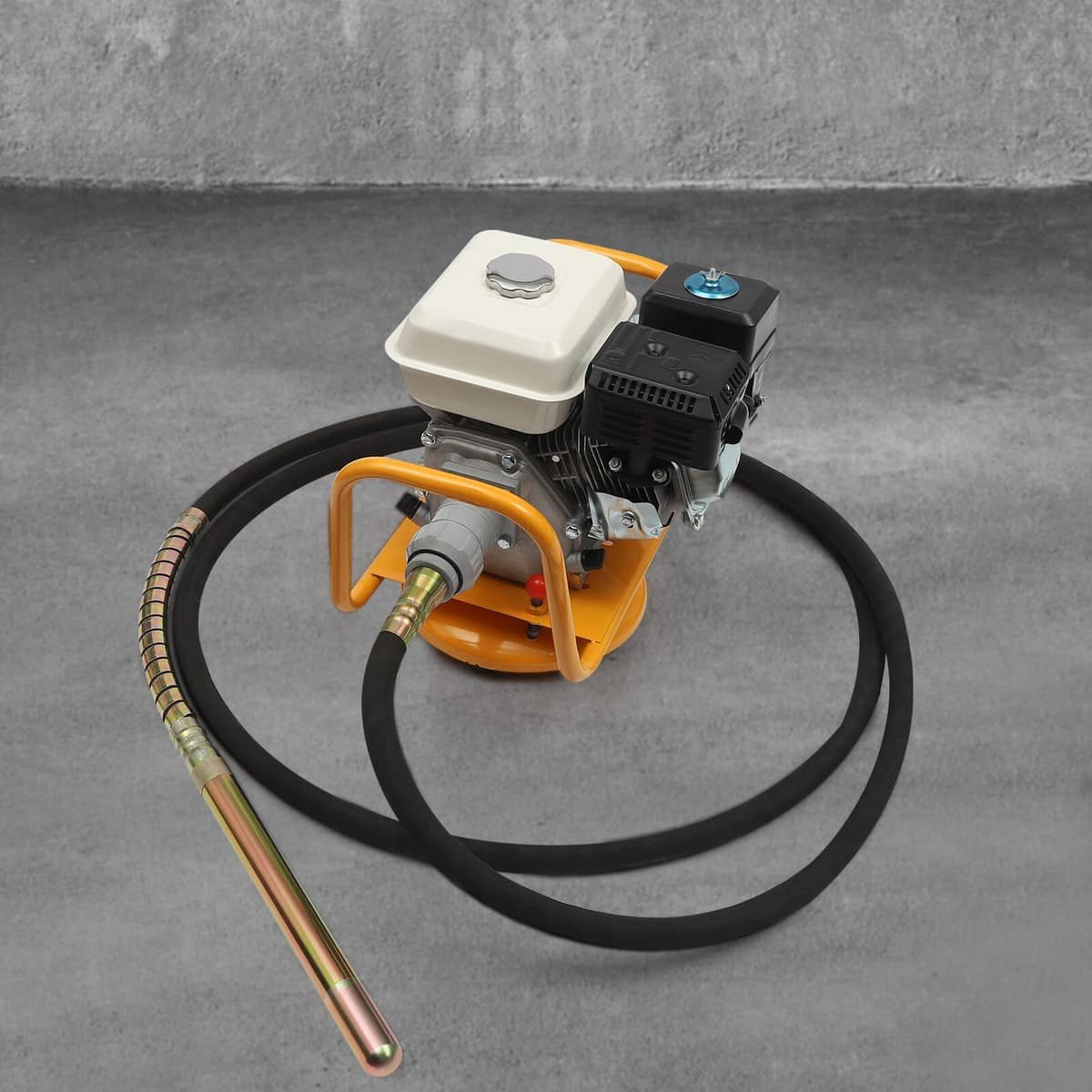 s-l1200 2 - Copy - pricemagicgh.com Portable gas-powered water pump with white fuel tank, orange frame, and black hose coiled around it