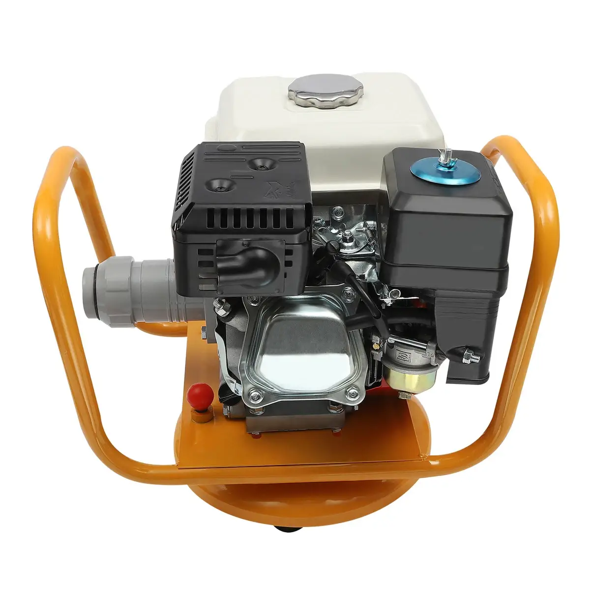 s-l1200 3 - Copy - pricemagicgh.com Gas-powered engine mounted on an orange frame, likely part of a small plate compactor or concrete vibrator kit.