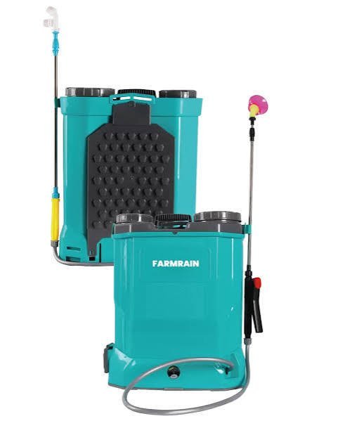 2026071002313395jpg pricemagicghcom Two teal backpack sprayers with hoses and spray wands used for applying liquids in gardens or farms