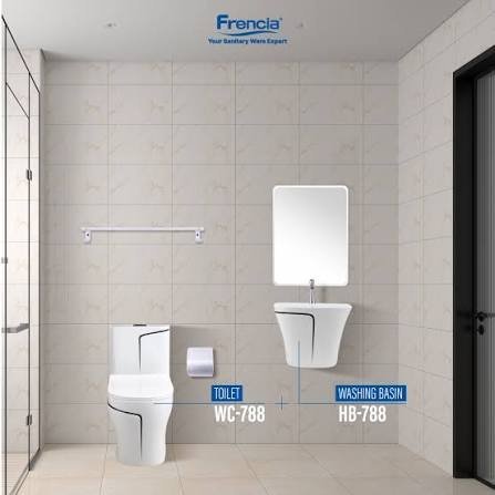 2026071003010122jpg pricemagicghcom Public bathroom scene toilet on the left wall mounted toilet paper dispenser between washbasin with a mirror on the right towel rack on the wall branding above